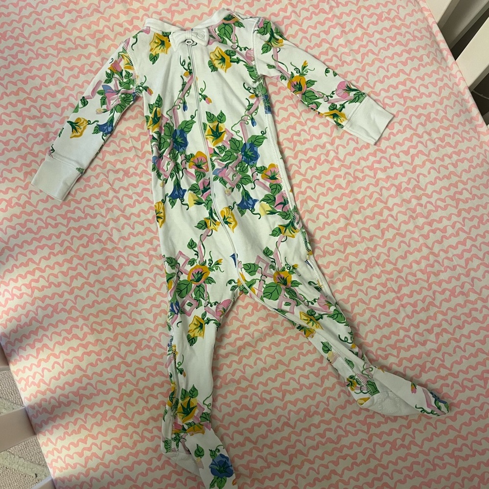 The Beaufort Bonnett Company footie sleeper Pima cotton 6-12 months floral